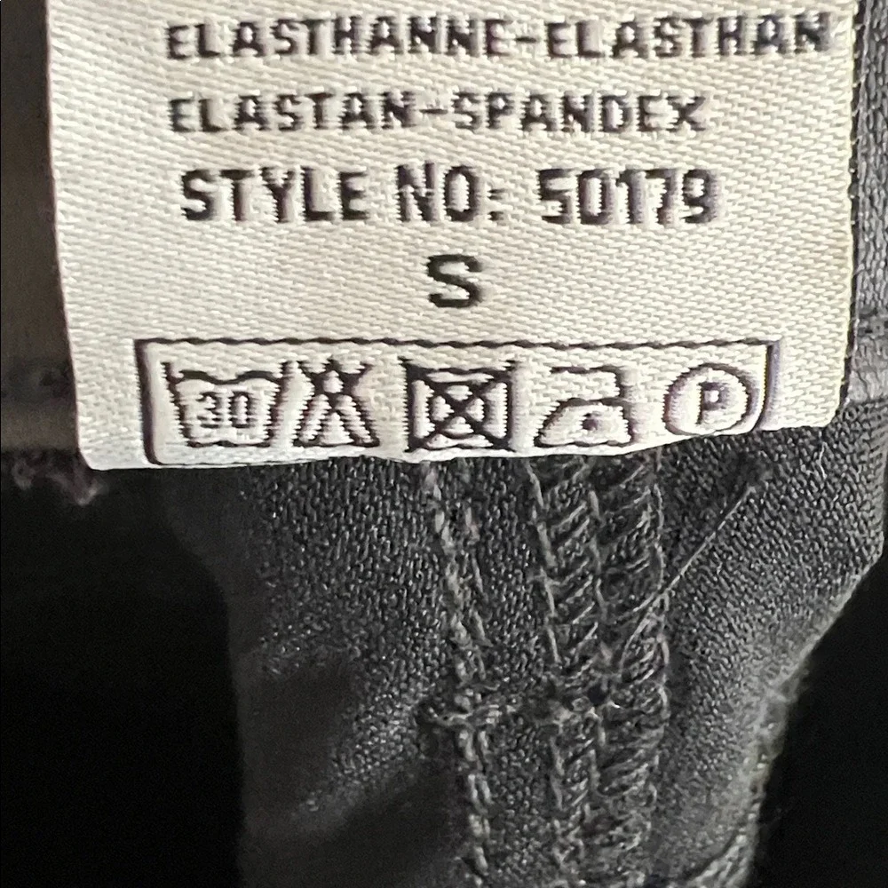 NWT Six Denim High Rise Coated Skinny Faux Leather Pants Black Edgy Stretch Sz S